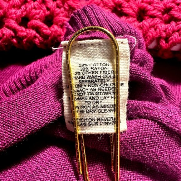 Anthropologie Purple V-Neck Sweater - Picture 6 of 6